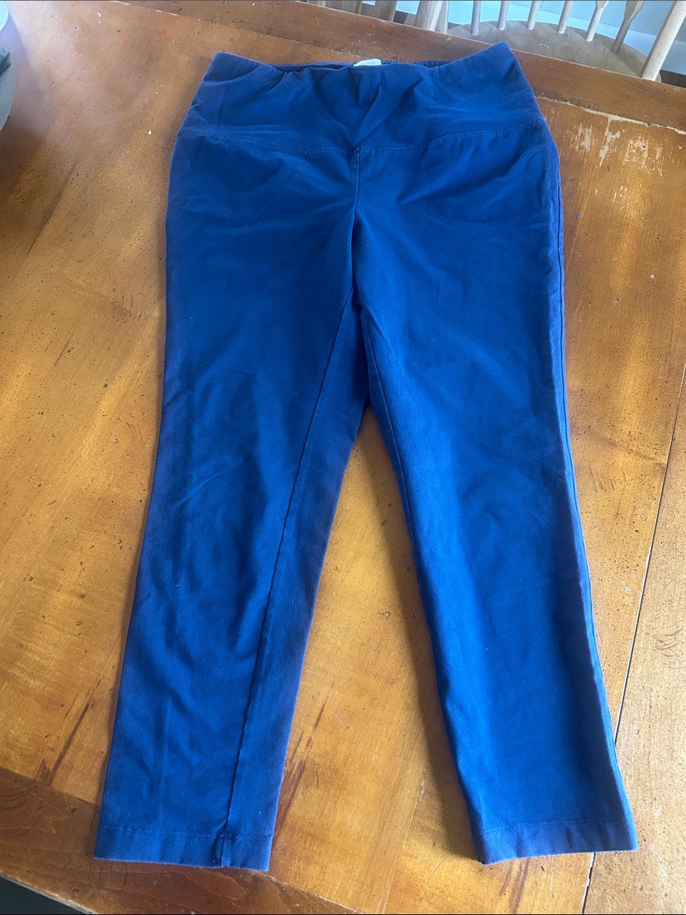 Chico’s Zenergy Pull On Leggings Navy Blue Size 1 Medium 24” inseam